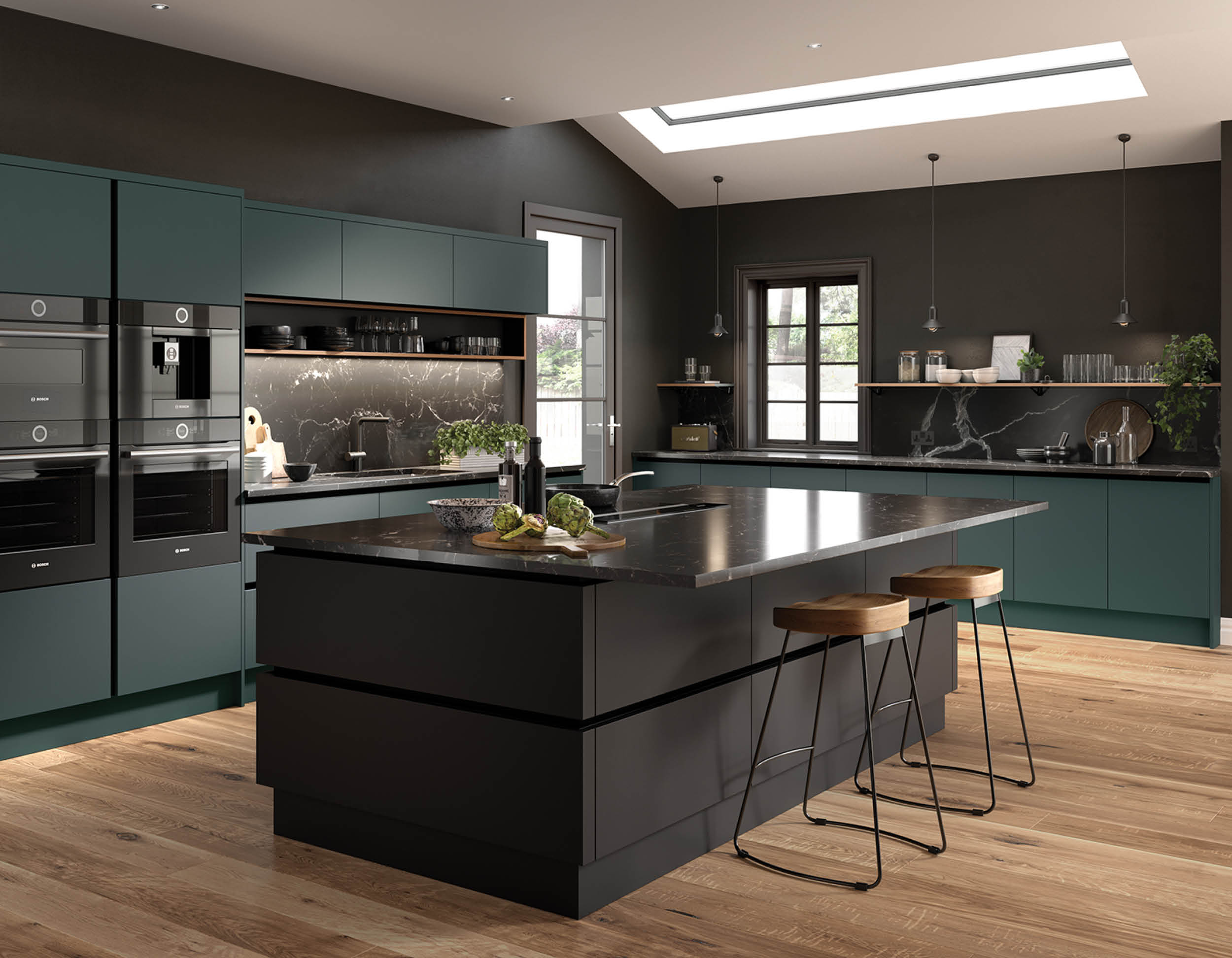 Serica Matt Contemporary kitchen image Pictured in Dust Grey