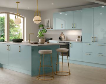 Ultragloss metallic kitchen image pictured in Metallic Blue
