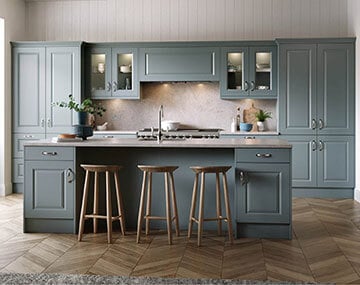 Traditional Style Harlem Fitted Kitchen pictured in Matt Mood Grey