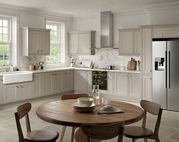 Traditional Tullymore style kitchen image pictured in Supermatt Oatmeal