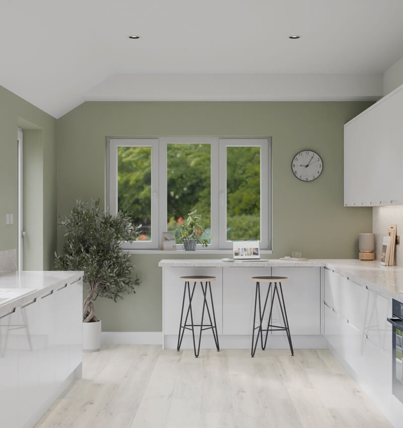 A space-conscious gallery kitchen