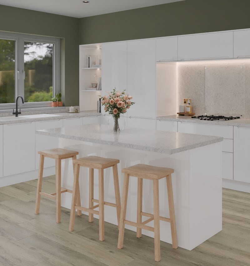 A luxurious island kitchen