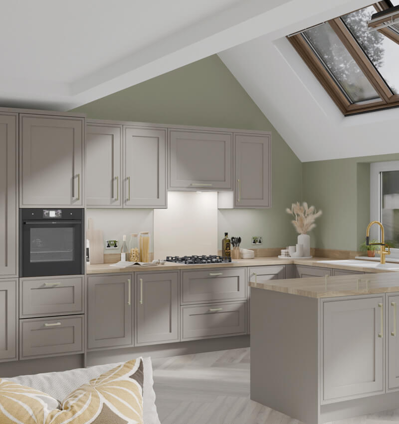 A spacious open plan kitchen