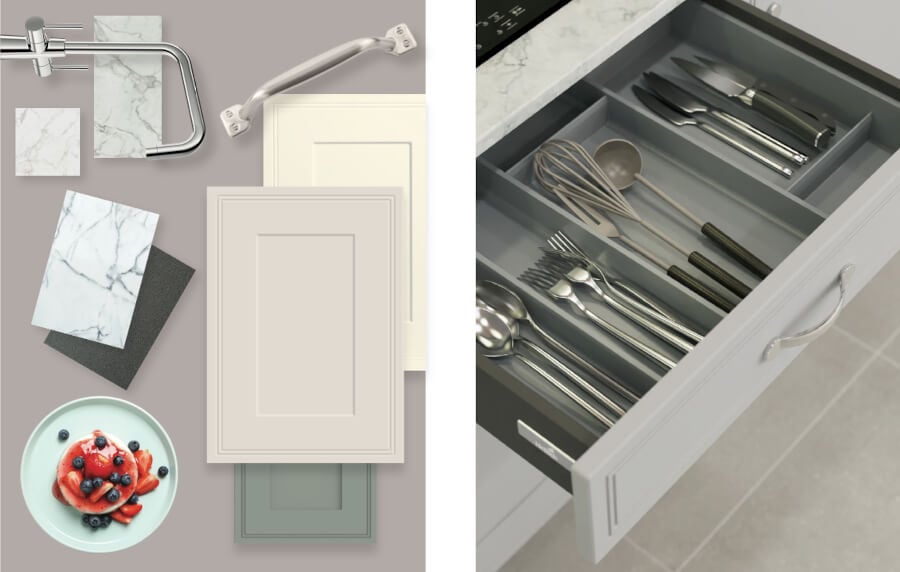 Traditional Tullymore style kitchen image Pictured in Matt Stone Grey