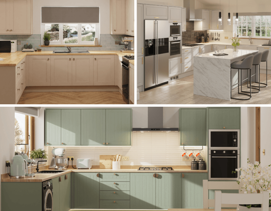 Image of a York kitchen pictured in Satin White
