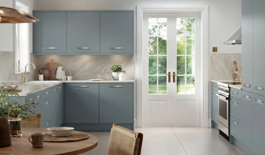 Lazio Style Kitchen Pictured in Supermatt Mood Grey
