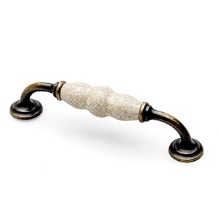 Winchester Cream Antique Brass D Handle