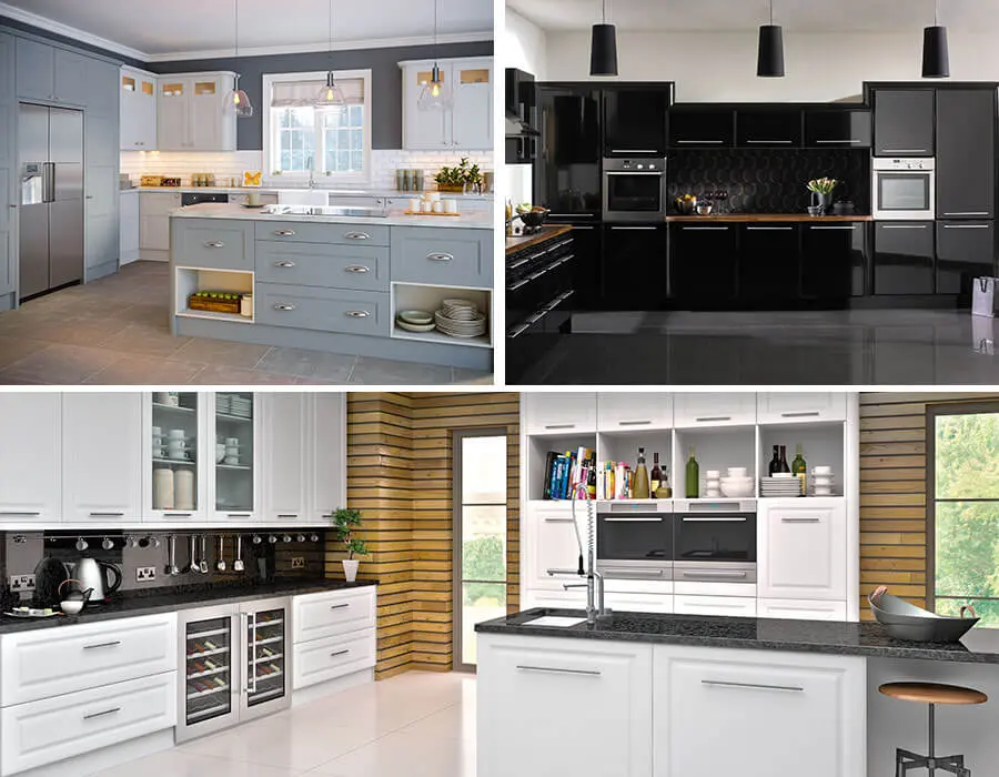 Collage of kitchens