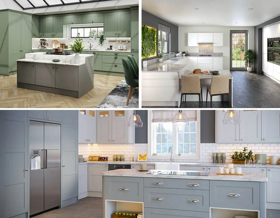 Collage of kitchens