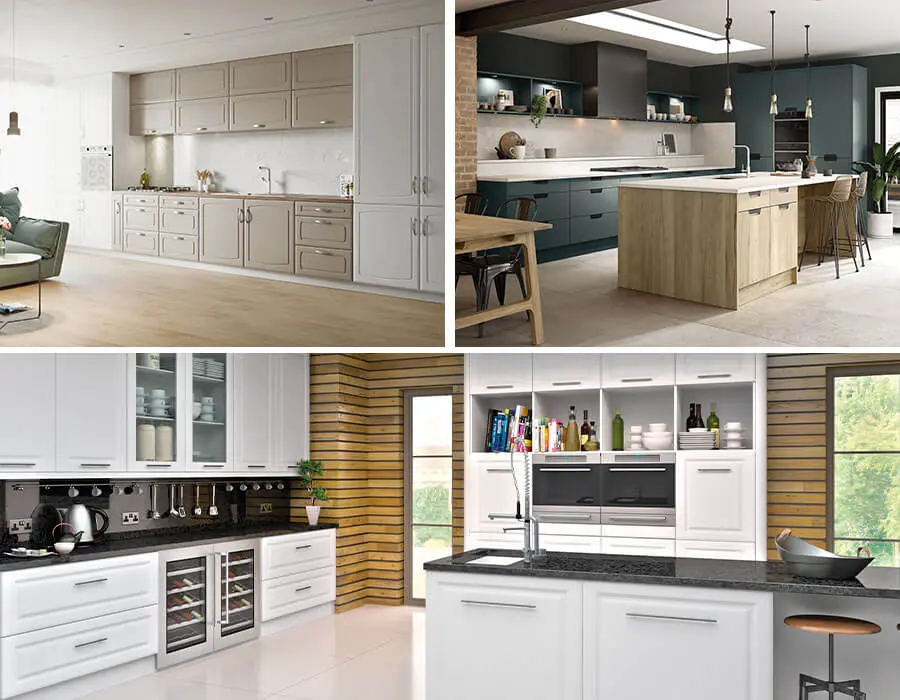 Collage of kitchens