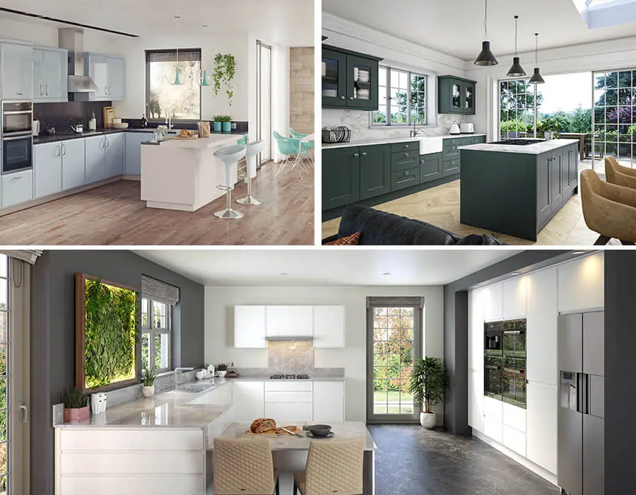 Collage of kitchens