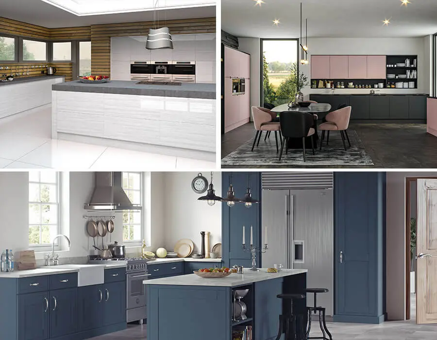 Collage of kitchens