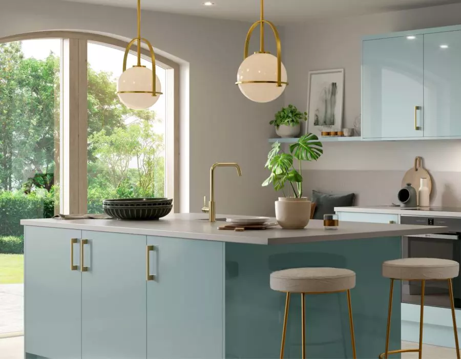 Ultragloss metallic kitchen image pictured in Ultra Gloss Metallic Blue