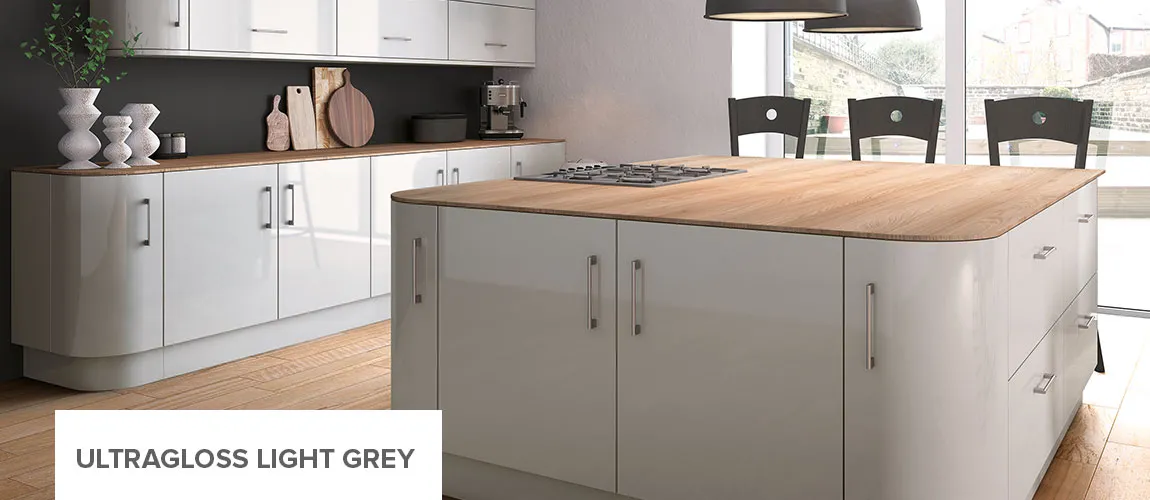 Ultragloss Light Grey Kitchen