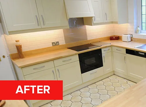 Replacement shop kitchen units
