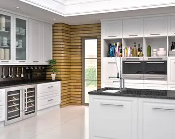 Image of a York kitchen pictured in Satin White