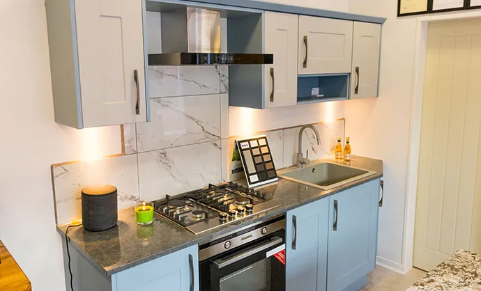 Blue Kitchen Design Canterbury