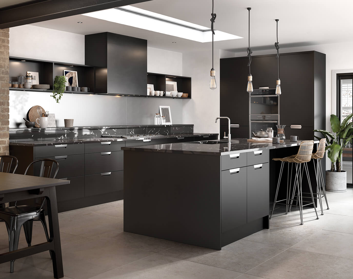 Get the Look: Fashionable Matt Black Kitchens